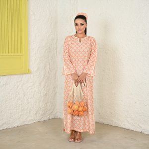 Orange Seashell Jalabiya 100% COTTON 502